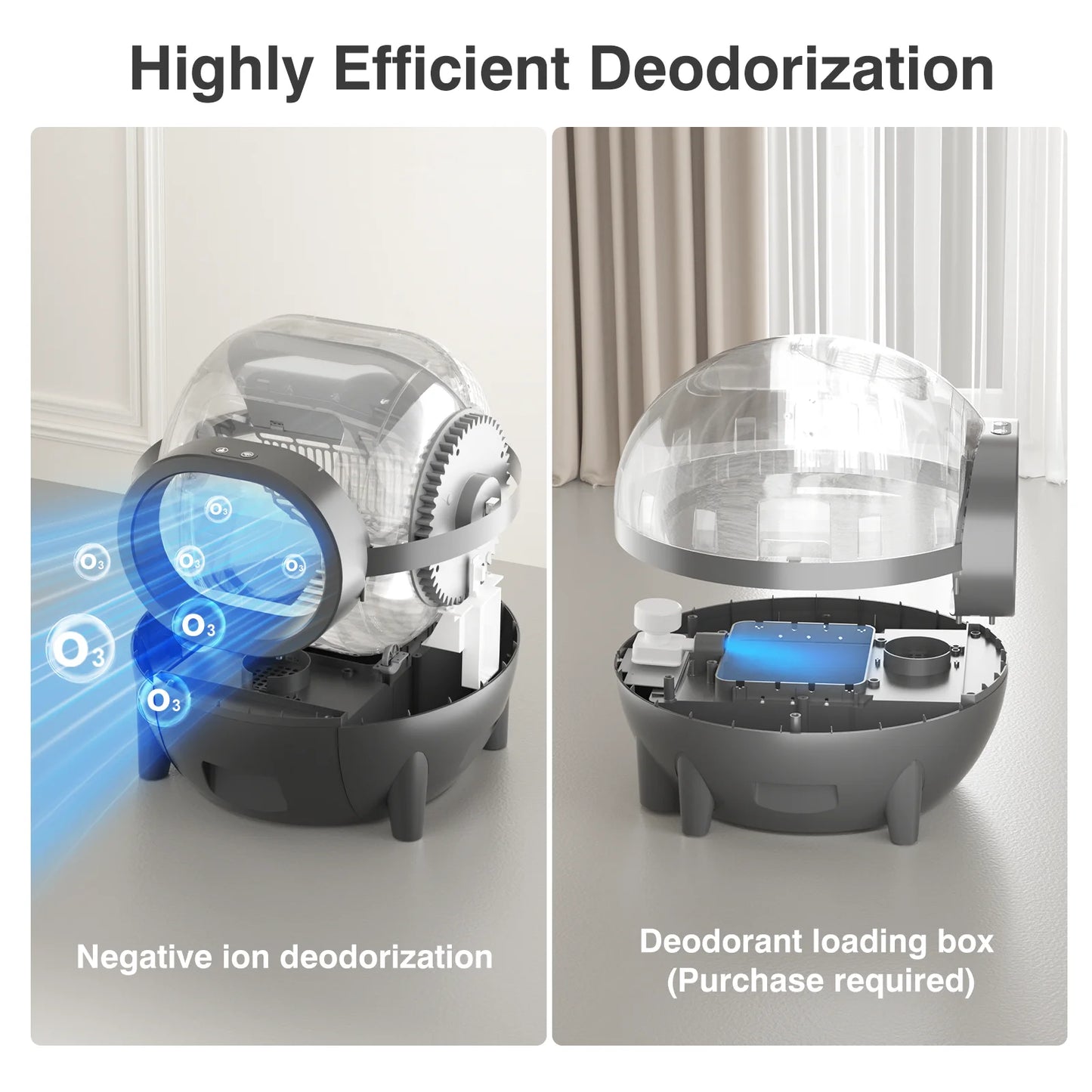 Self-Cleaning Cat Litter Box, Automatic Cat Litter Box 2.4G Wifi with APP Control, Extra Large Capacity for Multiple Cats, Cat Litter Box Self Cleaning, Black